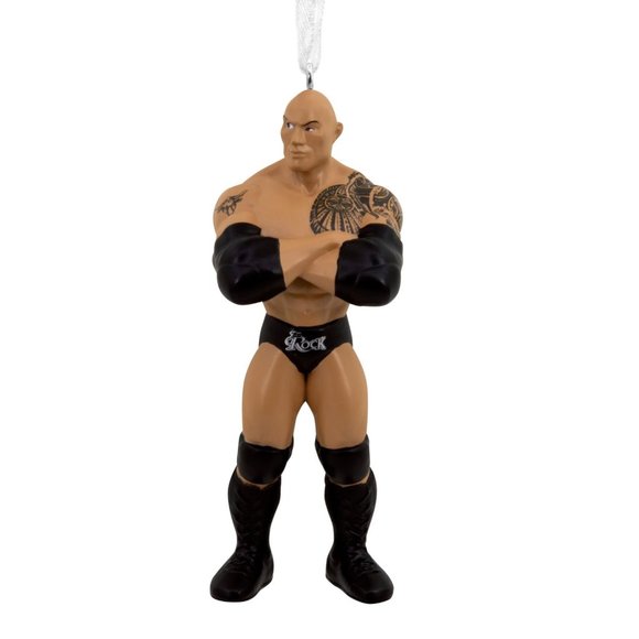 Hallmark Ornaments WWE The Rock Christmas Tree Ornament (New) Wrestling - Picture 1 of 9
